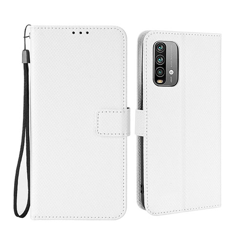 Custodia Portafoglio In Pelle Cover con Supporto BY1 per Xiaomi Redmi 9T 4G Bianco