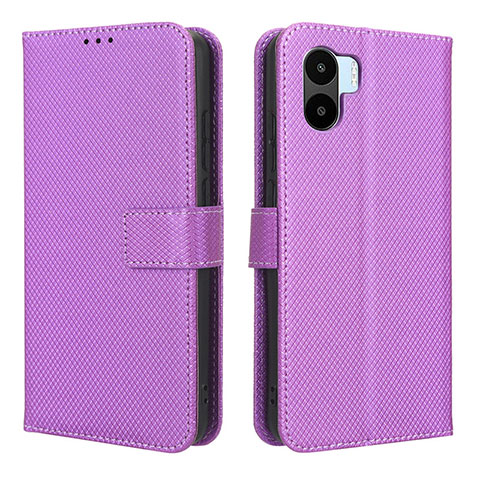 Custodia Portafoglio In Pelle Cover con Supporto BY1 per Xiaomi Redmi A2 Viola