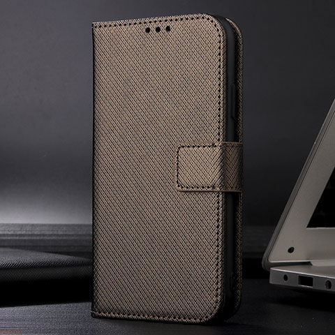 Custodia Portafoglio In Pelle Cover con Supporto BY1 per Xiaomi Redmi K40 5G Marrone