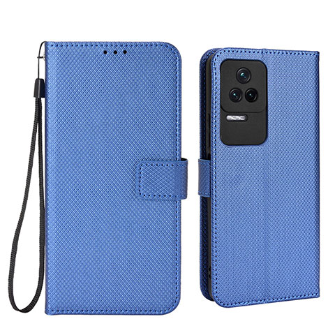 Custodia Portafoglio In Pelle Cover con Supporto BY1 per Xiaomi Redmi K50 Pro 5G Blu