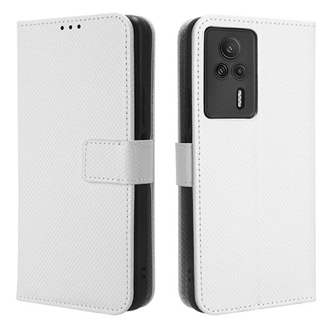 Custodia Portafoglio In Pelle Cover con Supporto BY1 per Xiaomi Redmi K60E 5G Bianco