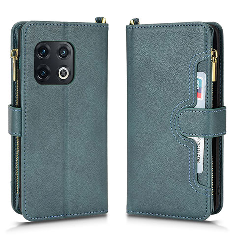 Custodia Portafoglio In Pelle Cover con Supporto BY2 per OnePlus 10 Pro 5G Verde