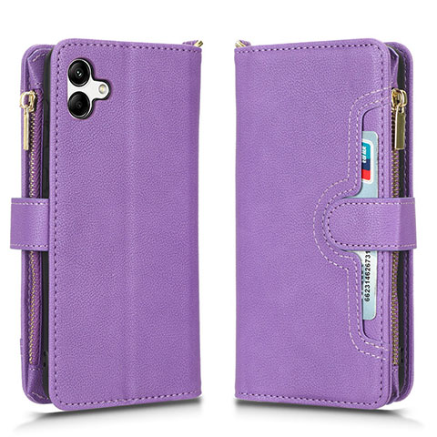 Custodia Portafoglio In Pelle Cover con Supporto BY2 per Samsung Galaxy A04 4G Viola