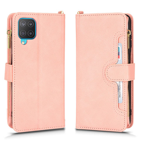 Custodia Portafoglio In Pelle Cover con Supporto BY2 per Samsung Galaxy A12 5G Oro Rosa