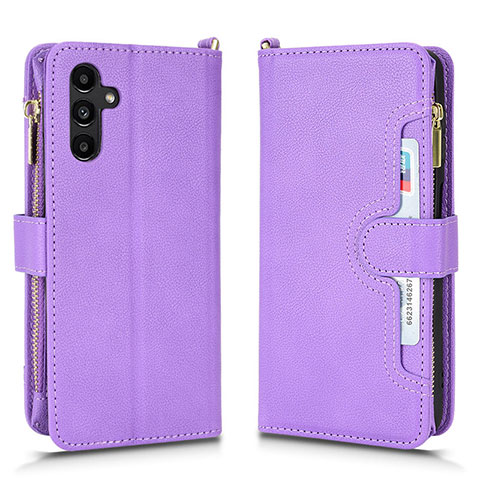 Custodia Portafoglio In Pelle Cover con Supporto BY2 per Samsung Galaxy A13 5G Viola