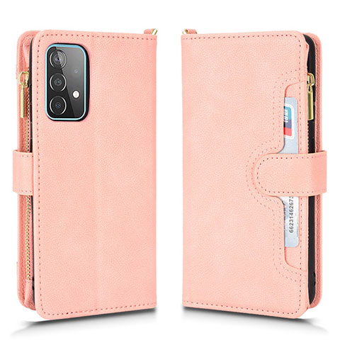 Custodia Portafoglio In Pelle Cover con Supporto BY2 per Samsung Galaxy A52 4G Oro Rosa