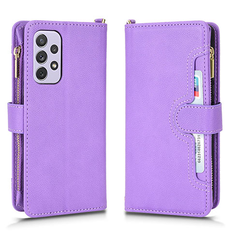 Custodia Portafoglio In Pelle Cover con Supporto BY2 per Samsung Galaxy A53 5G Viola