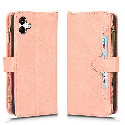 Custodia Portafoglio In Pelle Cover con Supporto BY2 per Samsung Galaxy F14 5G Oro Rosa