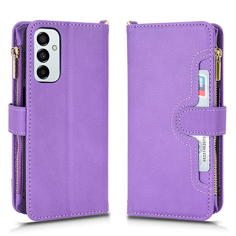 Custodia Portafoglio In Pelle Cover con Supporto BY2 per Samsung Galaxy F23 5G Viola