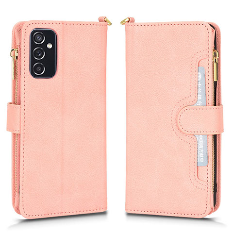 Custodia Portafoglio In Pelle Cover con Supporto BY2 per Samsung Galaxy M52 5G Oro Rosa