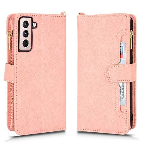 Custodia Portafoglio In Pelle Cover con Supporto BY2 per Samsung Galaxy S24 5G Oro Rosa