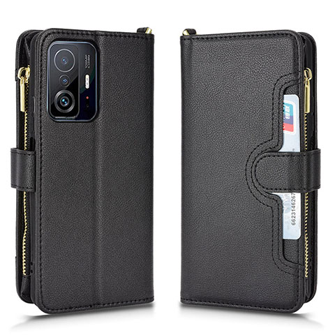 Custodia Portafoglio In Pelle Cover con Supporto BY2 per Xiaomi Mi 11T Pro 5G Nero