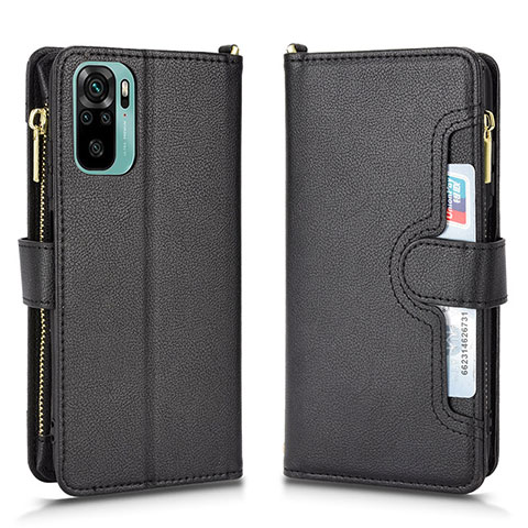 Custodia Portafoglio In Pelle Cover con Supporto BY2 per Xiaomi Poco M5S Nero