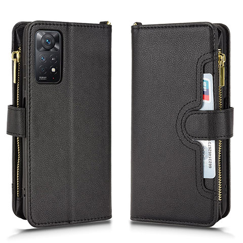 Custodia Portafoglio In Pelle Cover con Supporto BY2 per Xiaomi Redmi Note 12 Pro 4G Nero