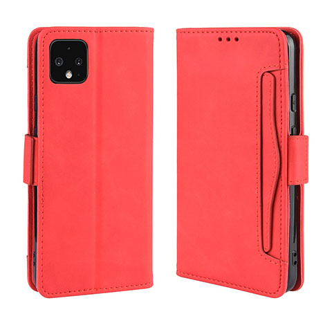 Custodia Portafoglio In Pelle Cover con Supporto BY3 per Google Pixel 4 XL Rosso