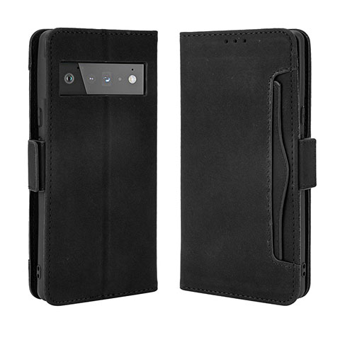 Custodia Portafoglio In Pelle Cover con Supporto BY3 per Google Pixel 6 5G Nero