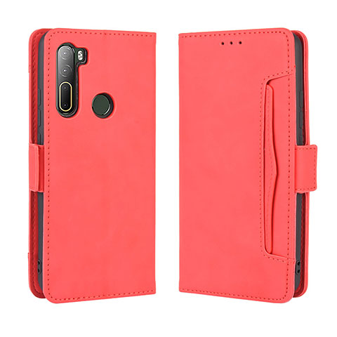 Custodia Portafoglio In Pelle Cover con Supporto BY3 per HTC U20 5G Rosso