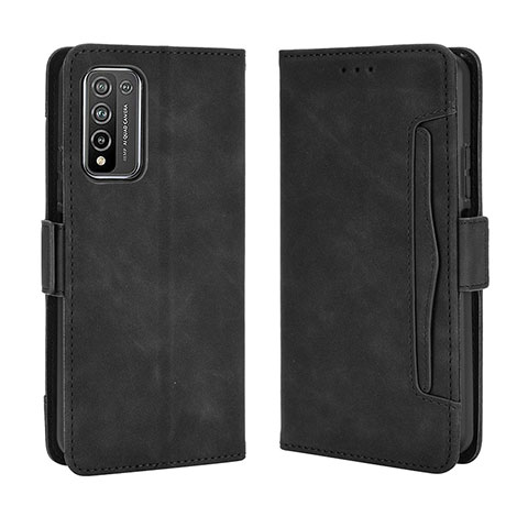 Custodia Portafoglio In Pelle Cover con Supporto BY3 per Huawei Honor 10X Lite Nero