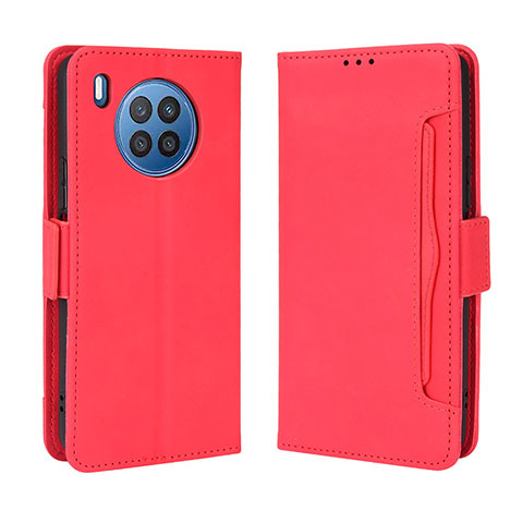 Custodia Portafoglio In Pelle Cover con Supporto BY3 per Huawei Honor 50 Lite Rosso