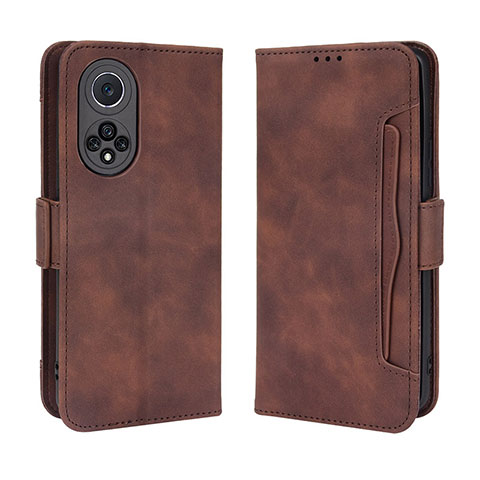 Custodia Portafoglio In Pelle Cover con Supporto BY3 per Huawei Honor 50 Pro 5G Marrone