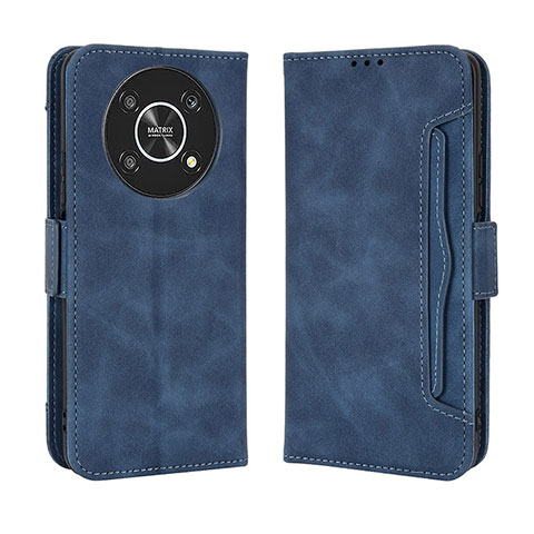 Custodia Portafoglio In Pelle Cover con Supporto BY3 per Huawei Honor Magic4 Lite 5G Blu