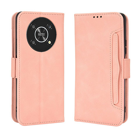 Custodia Portafoglio In Pelle Cover con Supporto BY3 per Huawei Honor Magic4 Lite 5G Rosa