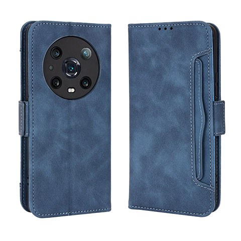 Custodia Portafoglio In Pelle Cover con Supporto BY3 per Huawei Honor Magic4 Pro 5G Blu