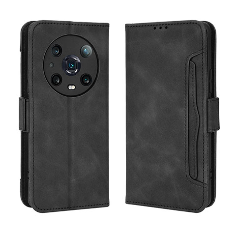 Custodia Portafoglio In Pelle Cover con Supporto BY3 per Huawei Honor Magic4 Pro 5G Nero