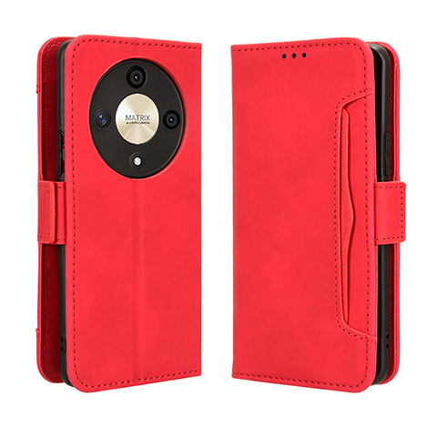 Custodia Portafoglio In Pelle Cover con Supporto BY3 per Huawei Honor Magic6 Lite 5G Rosso