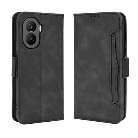 Custodia Portafoglio In Pelle Cover con Supporto BY3 per Huawei Honor X40i 5G Nero