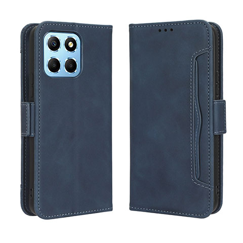 Custodia Portafoglio In Pelle Cover con Supporto BY3 per Huawei Honor X6 5G Blu