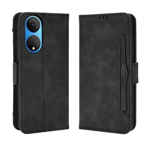 Custodia Portafoglio In Pelle Cover con Supporto BY3 per Huawei Honor X7 Nero