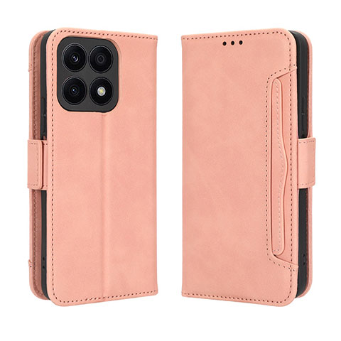 Custodia Portafoglio In Pelle Cover con Supporto BY3 per Huawei Honor X8a 4G Rosa