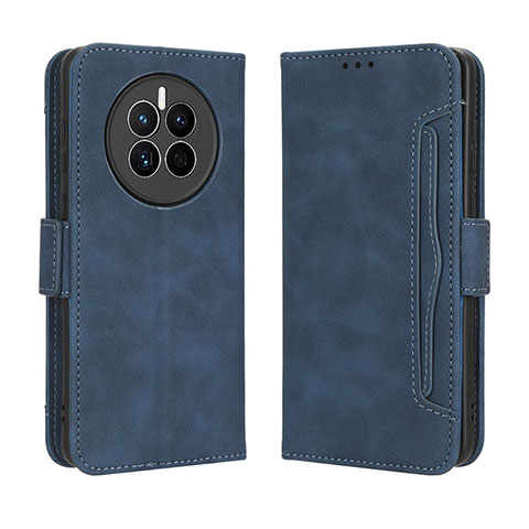 Custodia Portafoglio In Pelle Cover con Supporto BY3 per Huawei Mate 50 Blu