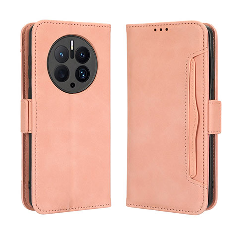 Custodia Portafoglio In Pelle Cover con Supporto BY3 per Huawei Mate 50 Pro Rosa