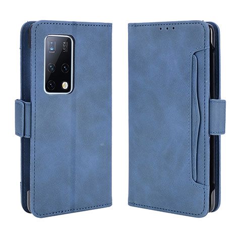 Custodia Portafoglio In Pelle Cover con Supporto BY3 per Huawei Mate X2 Blu