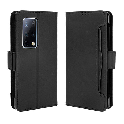 Custodia Portafoglio In Pelle Cover con Supporto BY3 per Huawei Mate X2 Nero