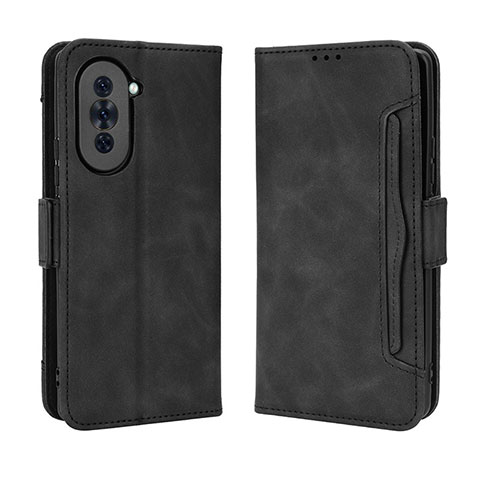 Custodia Portafoglio In Pelle Cover con Supporto BY3 per Huawei Nova 10 Nero