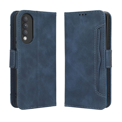 Custodia Portafoglio In Pelle Cover con Supporto BY3 per Huawei Nova 10z Blu