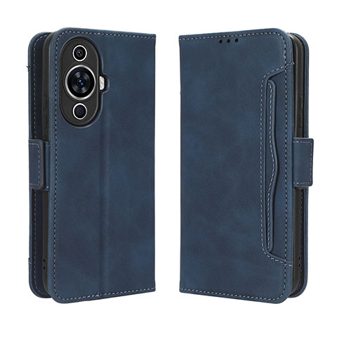 Custodia Portafoglio In Pelle Cover con Supporto BY3 per Huawei Nova 11 Ultra Blu