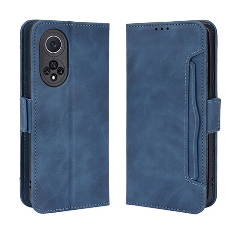 Custodia Portafoglio In Pelle Cover con Supporto BY3 per Huawei Nova 9 Pro Blu