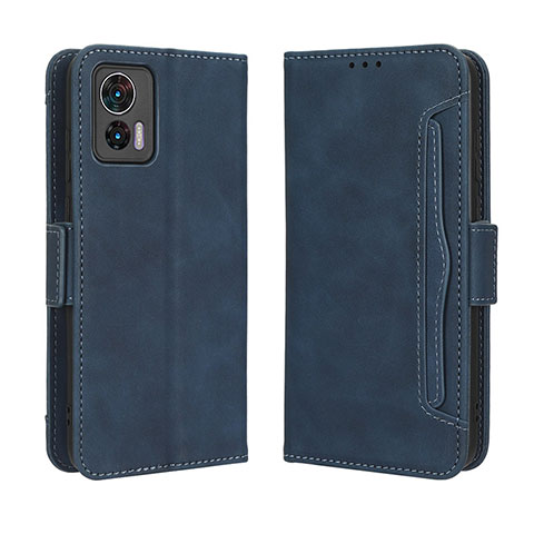 Custodia Portafoglio In Pelle Cover con Supporto BY3 per Motorola Moto Edge 30 Neo 5G Blu