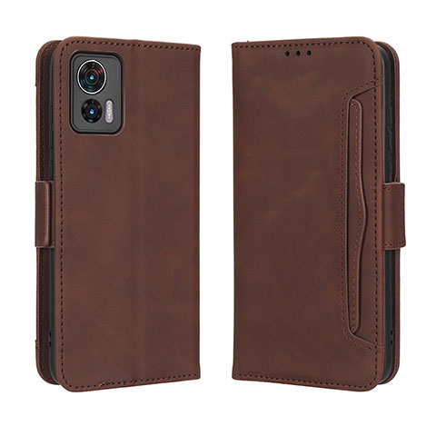 Custodia Portafoglio In Pelle Cover con Supporto BY3 per Motorola Moto Edge 30 Neo 5G Marrone