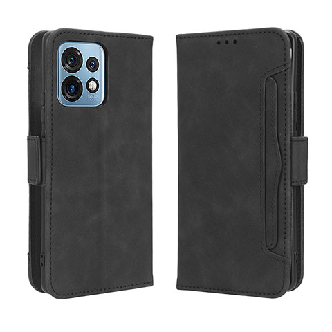 Custodia Portafoglio In Pelle Cover con Supporto BY3 per Motorola Moto Edge Plus (2023) 5G Nero