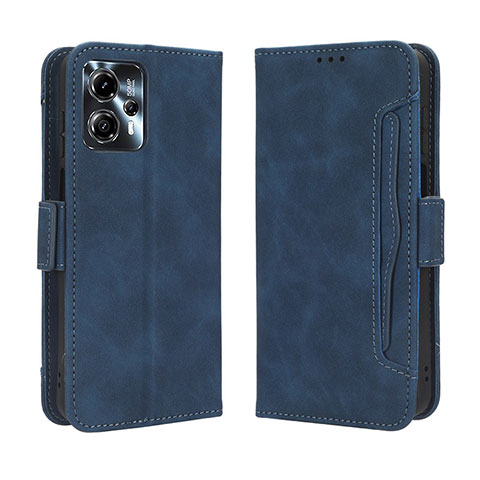 Custodia Portafoglio In Pelle Cover con Supporto BY3 per Motorola Moto G13 Blu