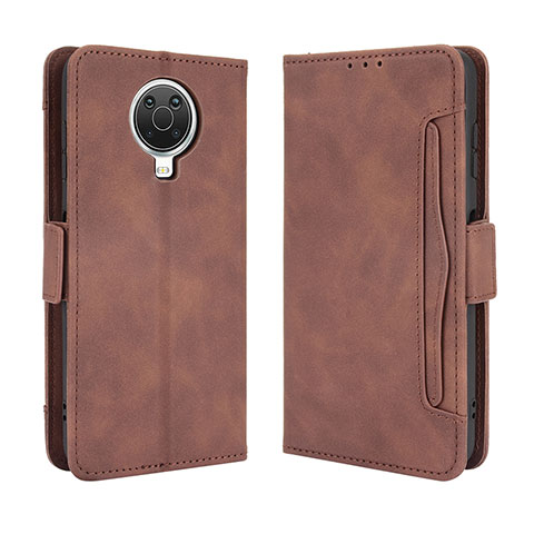 Custodia Portafoglio In Pelle Cover con Supporto BY3 per Nokia 6.3 Marrone