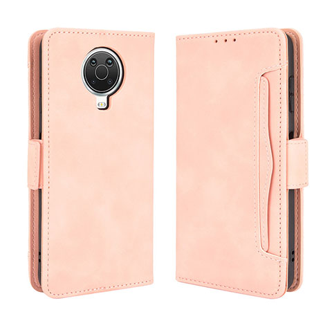 Custodia Portafoglio In Pelle Cover con Supporto BY3 per Nokia 6.3 Rosa