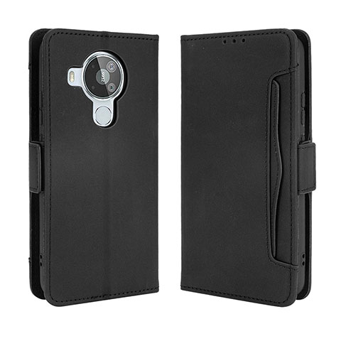 Custodia Portafoglio In Pelle Cover con Supporto BY3 per Nokia 7.3 Nero