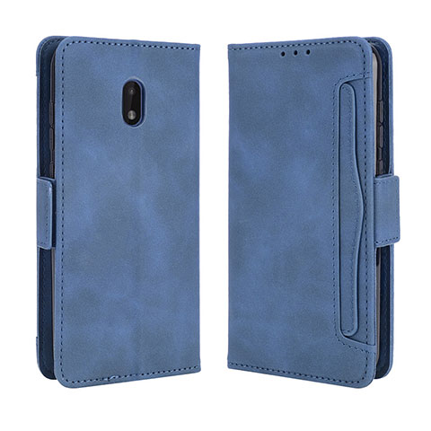 Custodia Portafoglio In Pelle Cover con Supporto BY3 per Nokia C01 Plus Blu