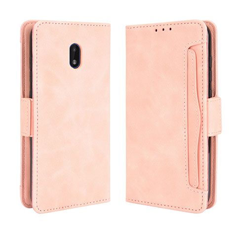 Custodia Portafoglio In Pelle Cover con Supporto BY3 per Nokia C01 Plus Rosa